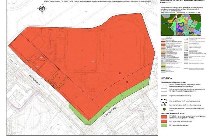 {Jest plan zagospodarowania terenu, na którym powstanie piłkarski kompleks szkoleniowy.}